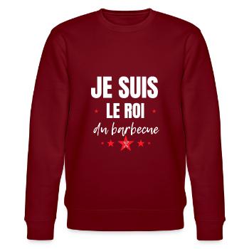 Je suis le roi du barbecue - Sweat bio CHANGER Stanley/Stella Unisexe - bordeaux - Devant - Nik (191cm) & Marisol (170cm)