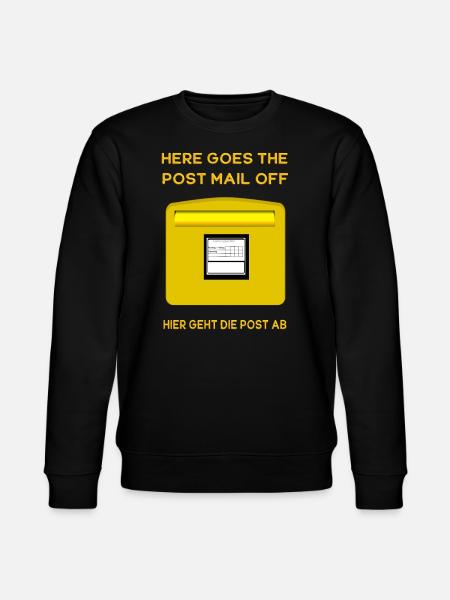Here goes the post mail off. Hier geht die Post ab - Stanley/Stella Unisex Bio-Sweatshirt CHANGER  - Schwarz