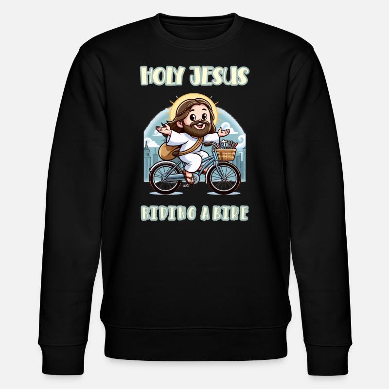 Saint Jésus à vélo - Sweat bio CHANGER Stanley/Stella Unisexe - noir