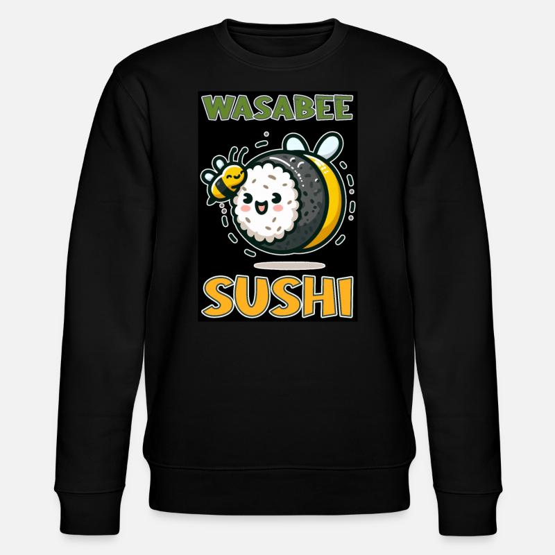 Wasabee Sushi - Stanley/Stella Unisex Bio-Sweatshirt CHANGER  - Schwarz