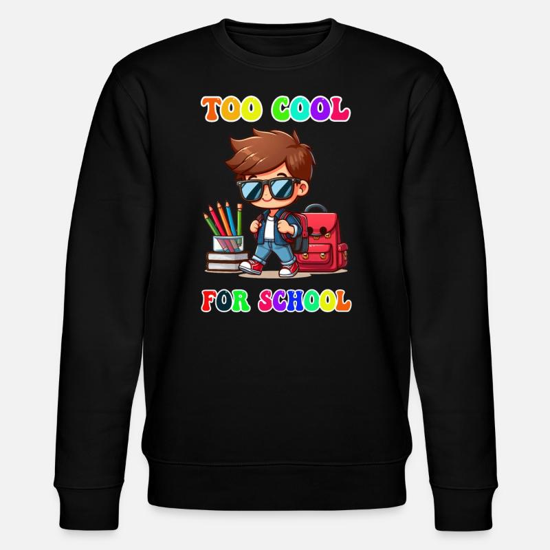 To cool for school - Stanley/Stella Unisex Bio-Sweatshirt CHANGER  - Schwarz