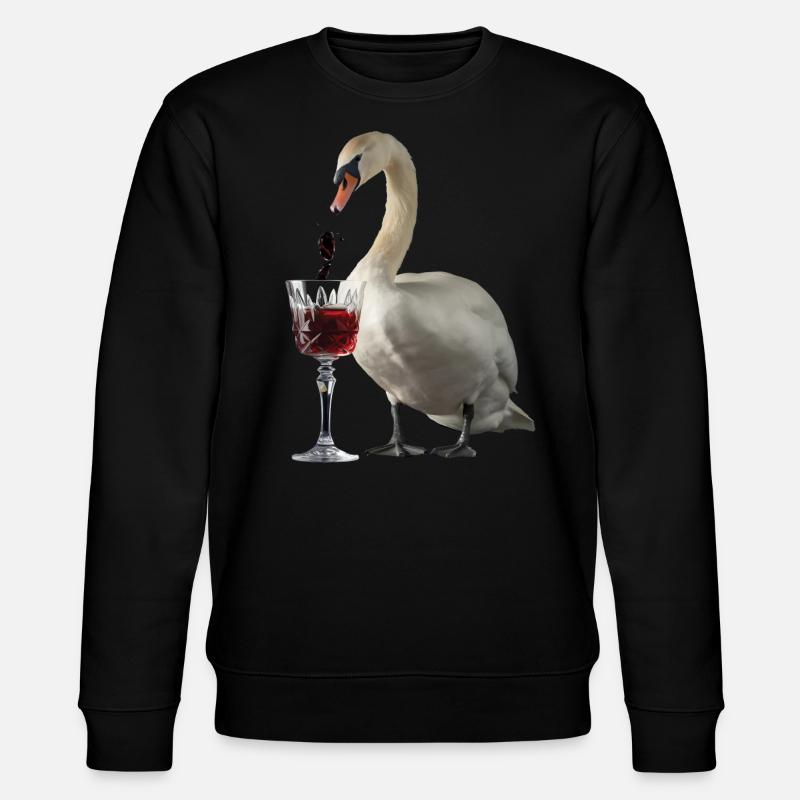 Schwan Wein - Stanley/Stella Unisex Bio-Sweatshirt CHANGER  - Schwarz