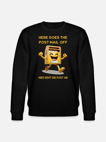 Here goes the post mail off. Hier geht die Post ab - Stanley/Stella Unisex Bio-Sweatshirt CHANGER  - Schwarz