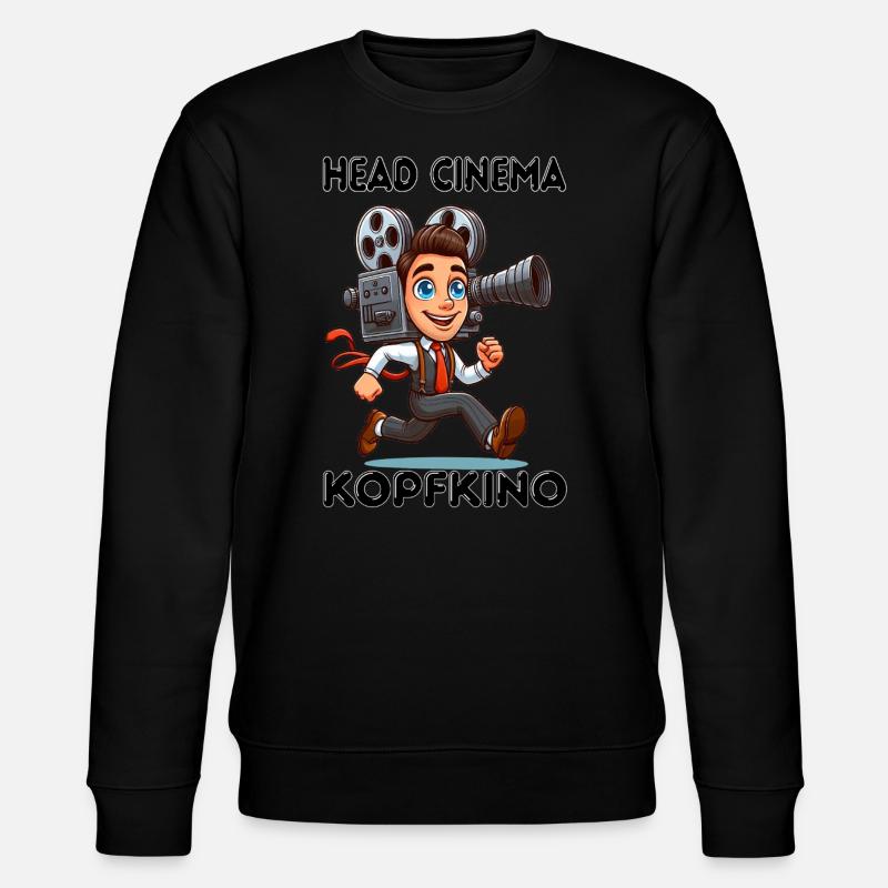 Head Cinema - deutsche Redewendung - Stanley/Stella Unisex Bio-Sweatshirt CHANGER  - Schwarz