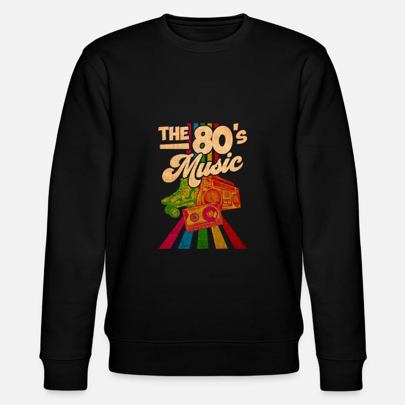 80er Jahre Lied - Stanley/Stella Unisex Bio-Sweatshirt CHANGER - Schwarz