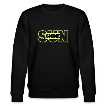 Sunshine Sonne Sommer Strand Geschenk Geschenkidee - Stanley/Stella Unisex Bio-Sweatshirt CHANGER  - Schwarz - Vorne - Nik (191cm) & Marisol (170cm)