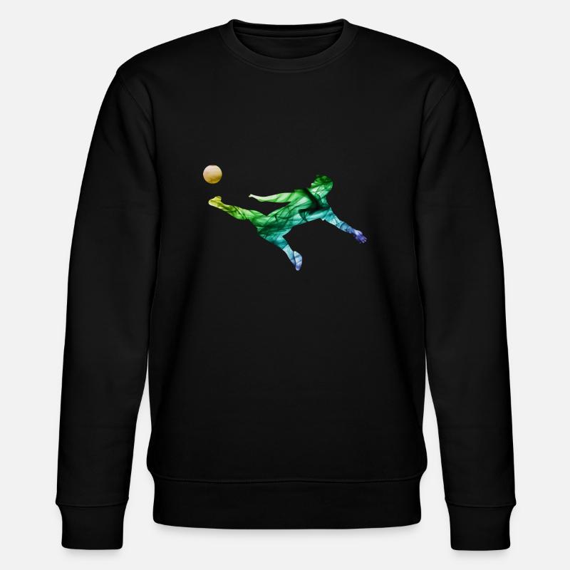 Bunter Fußballer - Stanley/Stella Unisex Bio-Sweatshirt CHANGER - Schwarz