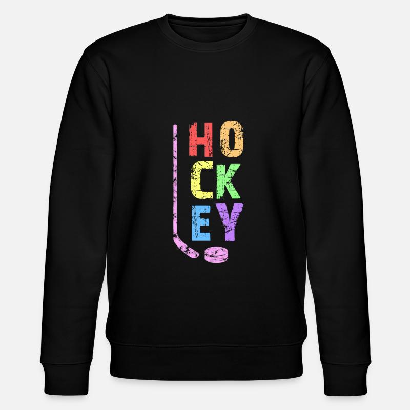 Hockey Kinder Geschenk - Stanley/Stella Unisex Bio-Sweatshirt CHANGER  - Schwarz