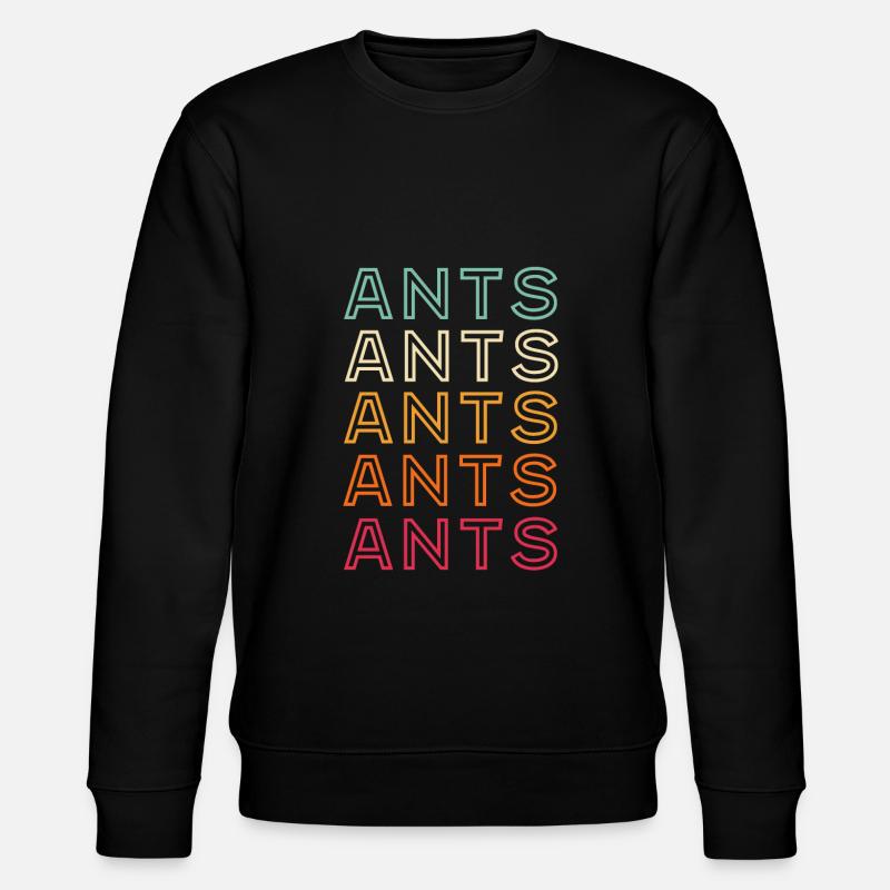 Ameise Retro - Stanley/Stella Unisex Bio-Sweatshirt CHANGER  - Schwarz