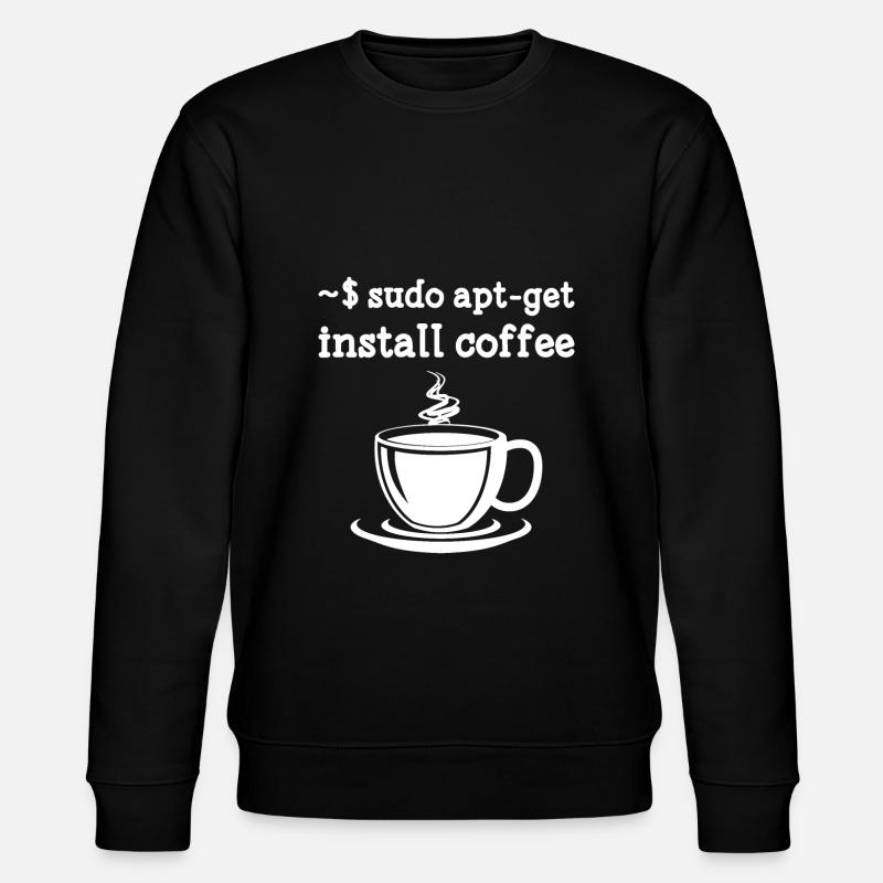 Sudo Apt-Get Install Coffee Linux - Stanley/Stella Unisex Bio-Sweatshirt CHANGER - Schwarz
