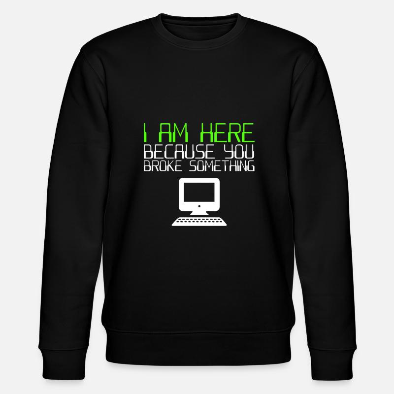 IT Helpdesk It Support - Stanley/Stella CHANGER Unisex Organic Sweatshirt - black