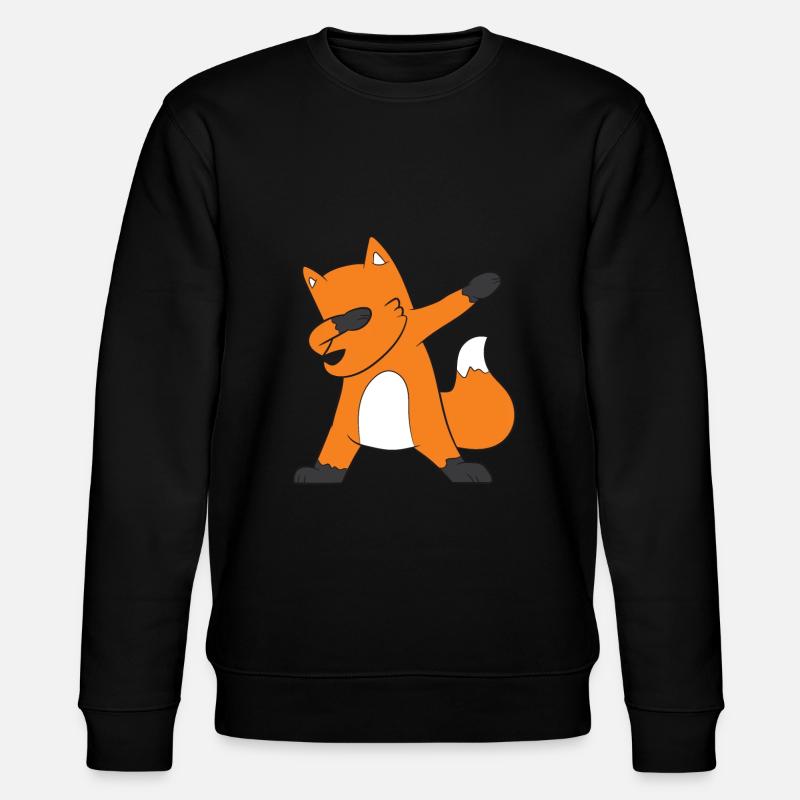Dabbender Fuchs Dabbing Fox - Stanley/Stella Unisex Bio-Sweatshirt CHANGER  - Schwarz