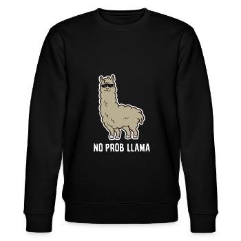 Llama Gift No Probllama Lama avec lunettes de soleil - Sweat bio CHANGER Stanley/Stella Unisexe - noir - Devant - Nik (191cm) & Marisol (170cm)