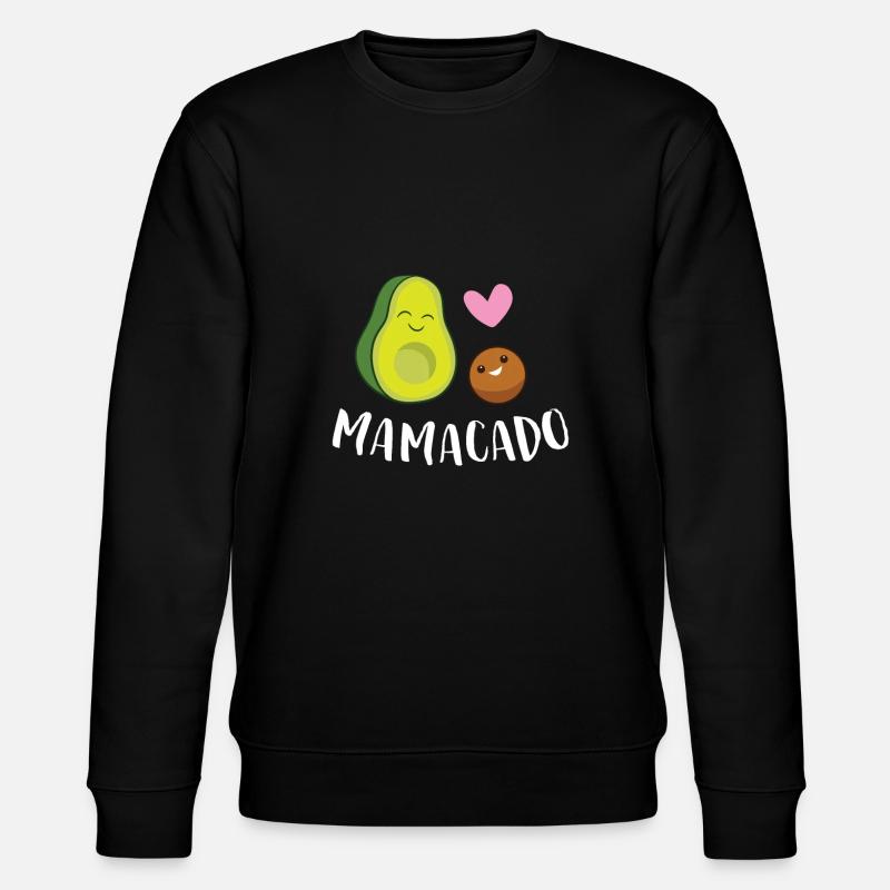 Mamacado Avocat enceinte Grossesse - Sweat bio CHANGER Stanley/Stella Unisexe - noir