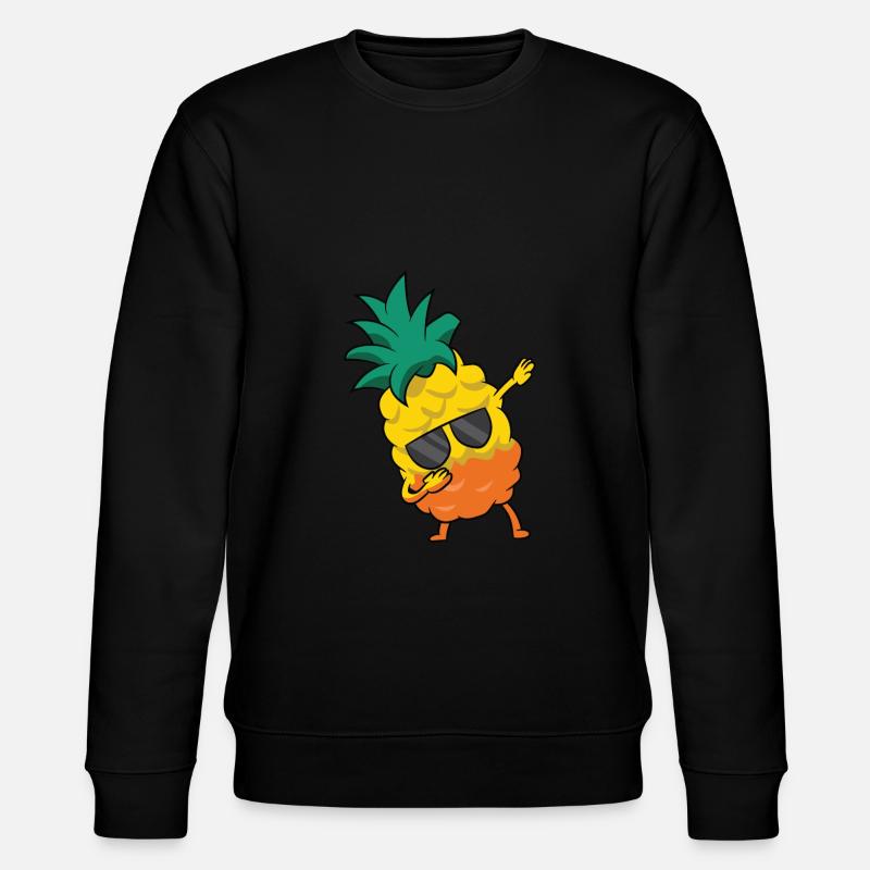 Pineapple Fruit Dabbing Pineapple - Stanley/Stella CHANGER Unisex Organic Sweatshirt - black