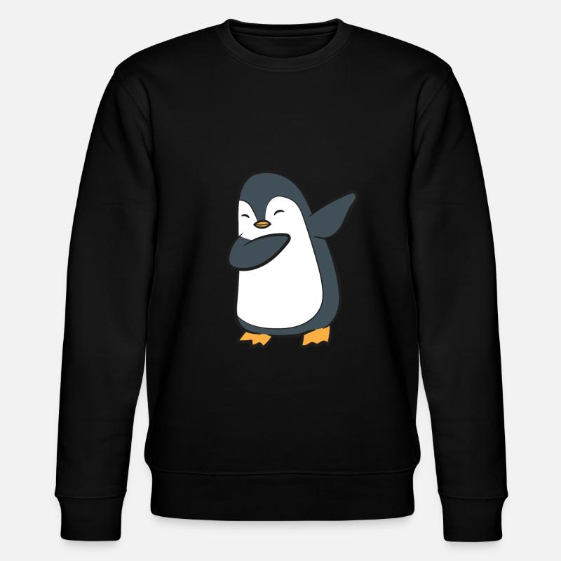 Pinguin Dabbing Lustiger Pinguin - Stanley/Stella Unisex Bio-Sweatshirt CHANGER  - Schwarz