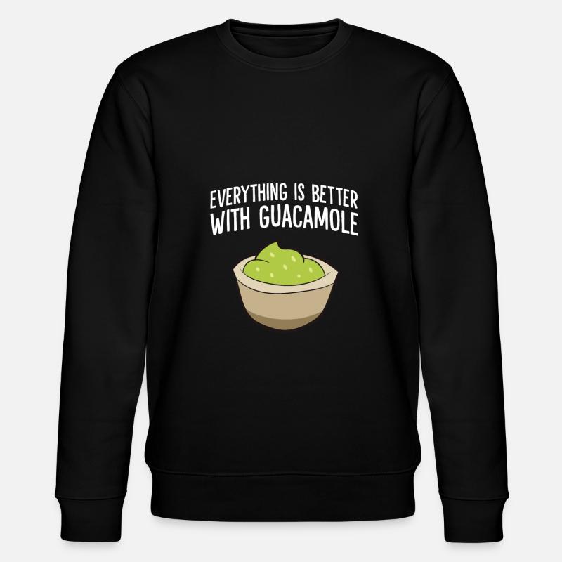 Alles ist besser mit Guacamole - Stanley/Stella Unisex Bio-Sweatshirt CHANGER  - Schwarz