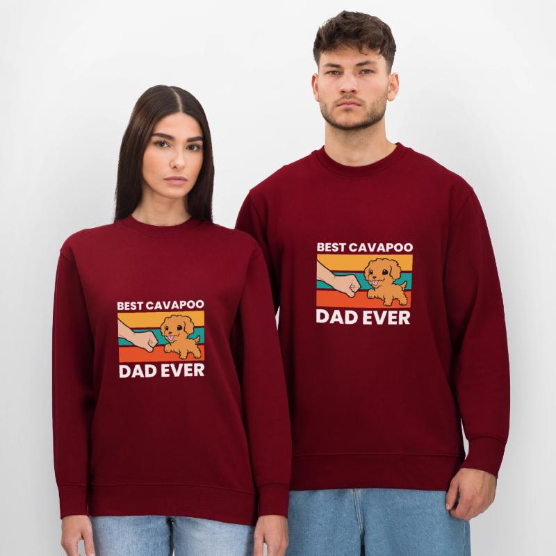 Cavapoo Hund Papa Cavoodle Bester Cavapoo Papa Stanley/Stella Unisex Bio-Sweatshirt CHANGER 