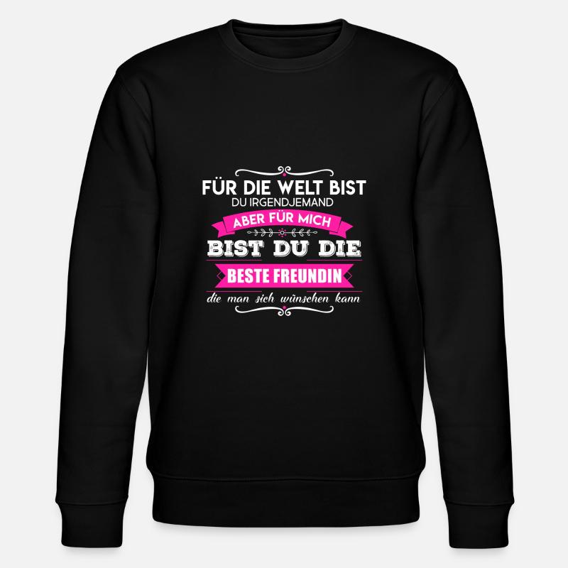 Beste Freundin - Stanley/Stella Unisex Bio-Sweatshirt CHANGER  - Schwarz