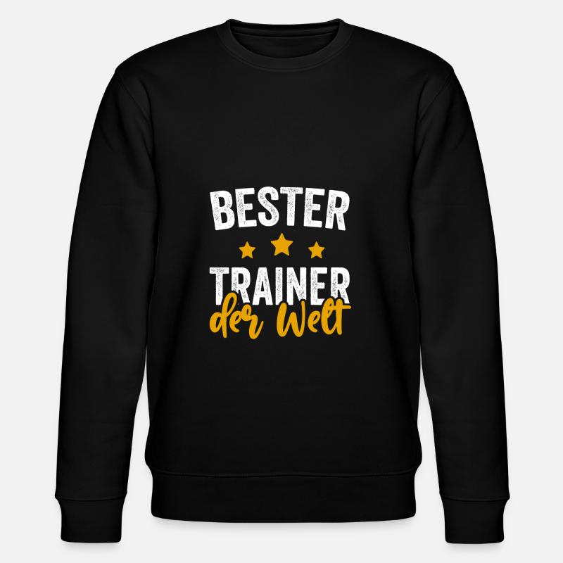 Bester Trainer der Welt Geschenkidee - Stanley/Stella Unisex Bio-Sweatshirt CHANGER  - Schwarz