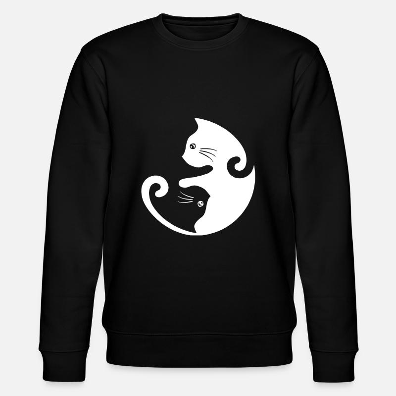 Yin Yang chat - Sweat bio CHANGER Stanley/Stella Unisexe - noir