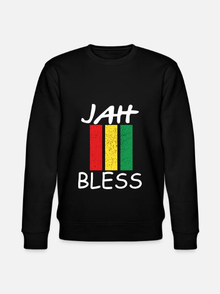 Jah bless Rasta - Stanley/Stella Unisex Bio-Sweatshirt CHANGER  - Schwarz