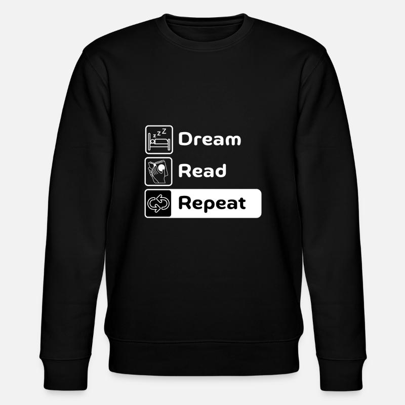 Dream Read Repeat - Stanley/Stella Unisex Bio-Sweatshirt CHANGER  - Schwarz