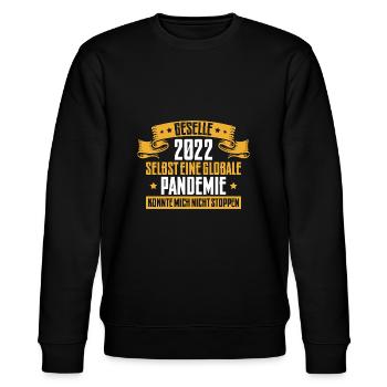 Gesellenprüfung 2022 Handwerk Geselle Geschenk - Stanley/Stella Unisex Bio-Sweatshirt CHANGER  - Schwarz - Vorne - Nik (191cm) & Marisol (170cm)