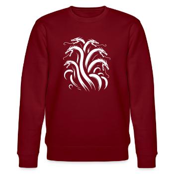 Hydra – The Legend from Antiquity - Stanley/Stella CHANGER Unisex Organic Sweatshirt - burgundy - Front - Nik (191cm) & Marisol (170cm)
