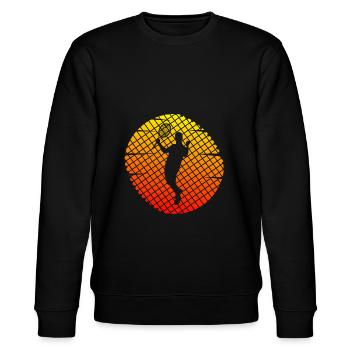 tennis tennismatch tennisplatz - Stanley/Stella Unisex Bio-Sweatshirt CHANGER  - Schwarz - Vorne - Nik (191cm) & Marisol (170cm)
