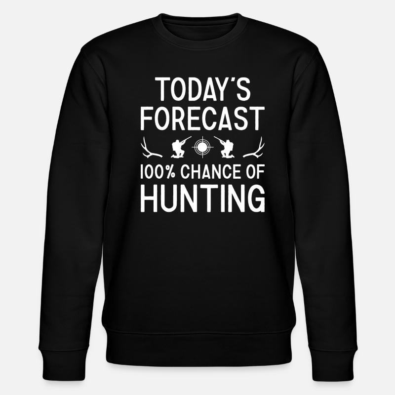 Hunter Today's Forecast Hunting - Stanley/Stella Unisex Bio-Sweatshirt CHANGER  - Schwarz