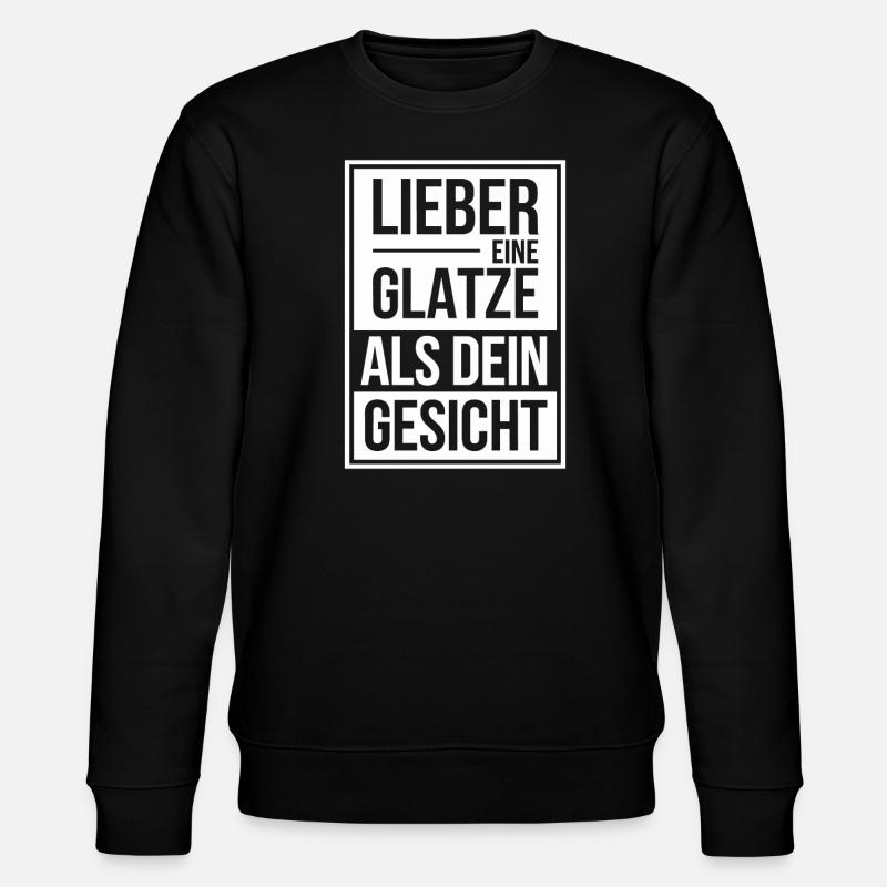 Frisur Glatze Haarausfall, Glatzenträger - Stanley/Stella Unisex Bio-Sweatshirt CHANGER - Schwarz
