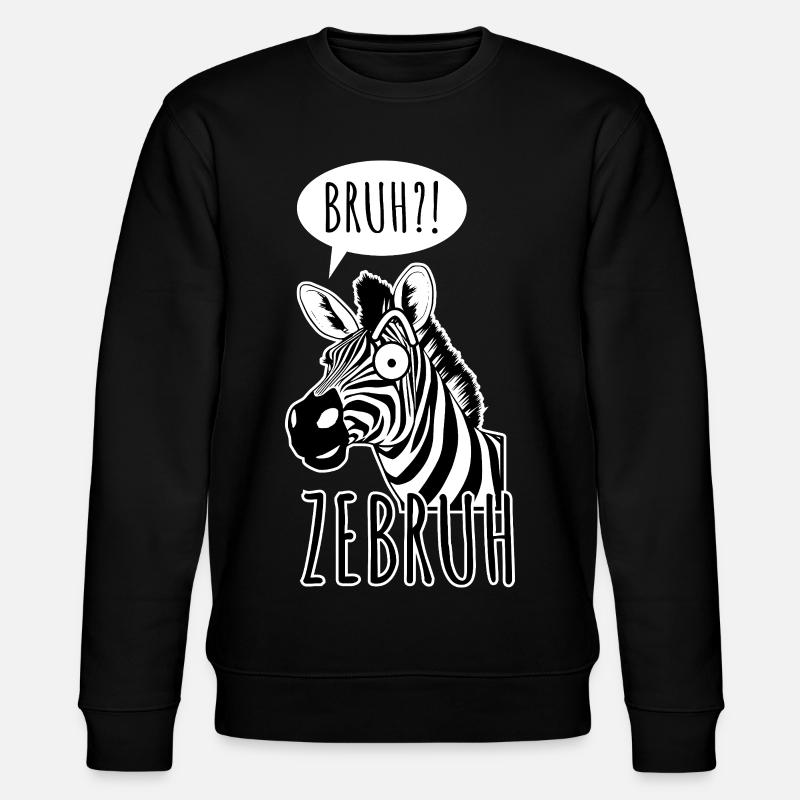 Zebra Bro - Ein ZeBRUH! - Stanley/Stella Unisex Bio-Sweatshirt CHANGER  - Schwarz
