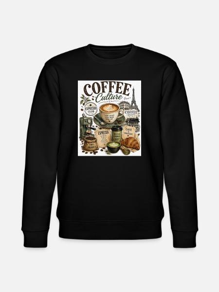 Kaffeekultur Paris Café Collage - Stanley/Stella Unisex Bio-Sweatshirt CHANGER - Schwarz