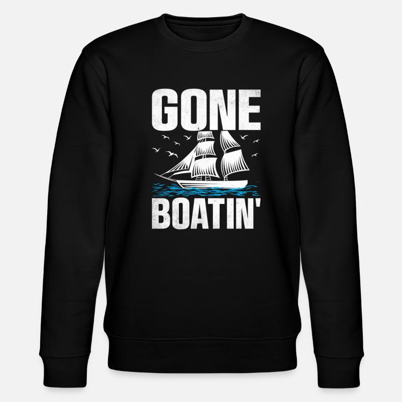 Gone Boatin' Paddelboot - Stanley/Stella Unisex Bio-Sweatshirt CHANGER  - Schwarz