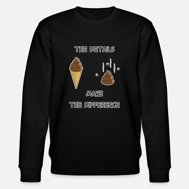 Eis oder kacken? - Stanley/Stella Unisex Bio-Sweatshirt CHANGER  - Schwarz