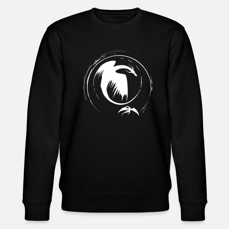 Fliegende Drachen - Stanley/Stella Unisex Bio-Sweatshirt CHANGER  - Schwarz