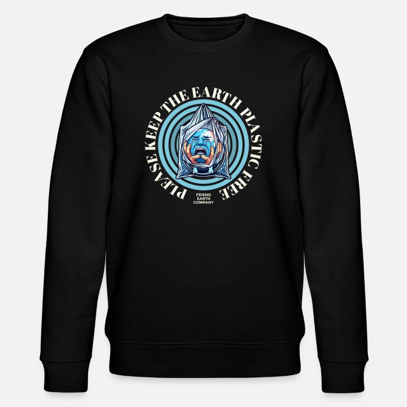 Plastic-free soil - Stanley/Stella CHANGER Unisex Organic Sweatshirt - black