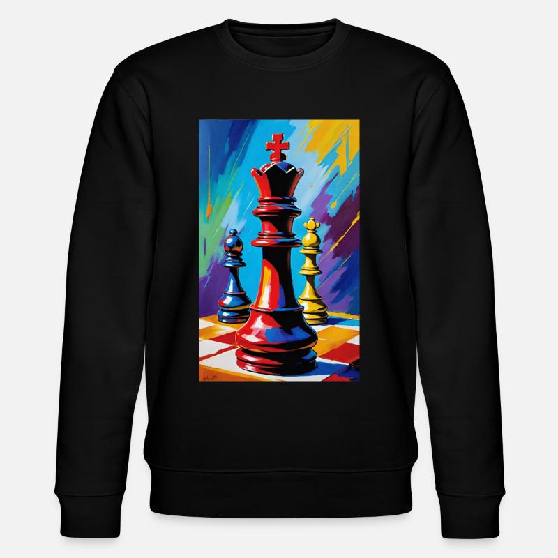 Schach | Schachfigur | Schachspieler - Stanley/Stella Unisex Bio-Sweatshirt CHANGER  - Schwarz