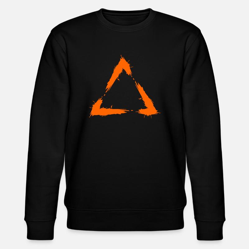 Triangle geometry icon - Stanley/Stella CHANGER Unisex Organic Sweatshirt - black