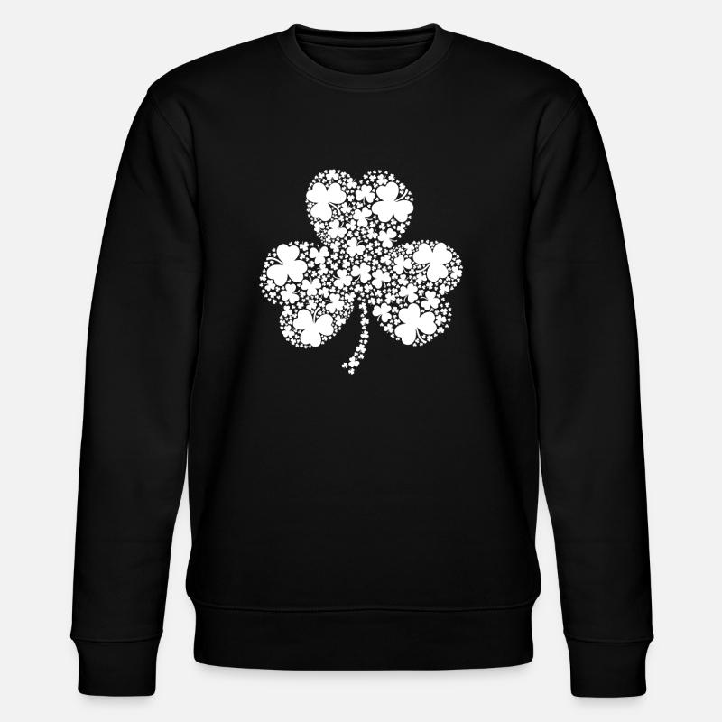 Trèfle blanc en fleurs - Sweat bio CHANGER Stanley/Stella Unisexe - noir