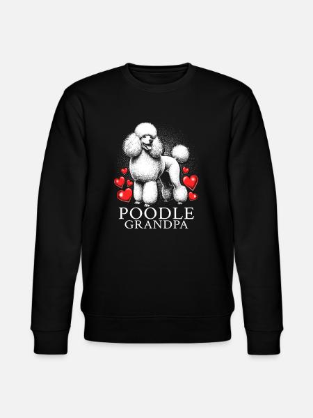 Poodle Grandpa - Stanley/Stella CHANGER Unisex Organic Sweatshirt - black