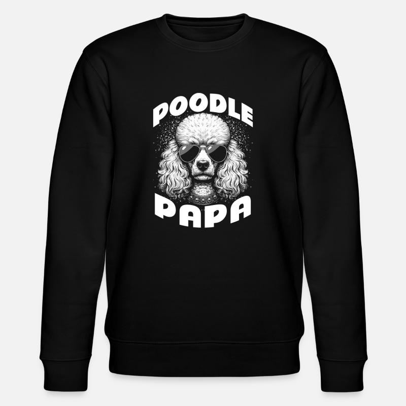 Papa caniche - Sweat bio CHANGER Stanley/Stella Unisexe - noir