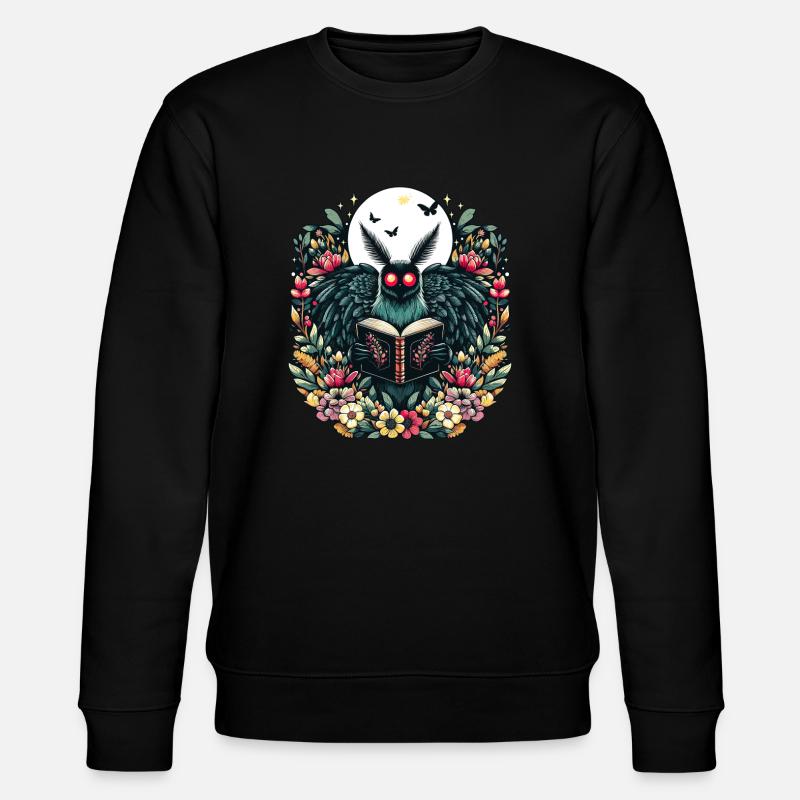 Mothman Geschichtenerzähler - Stanley/Stella Unisex Bio-Sweatshirt CHANGER  - Schwarz