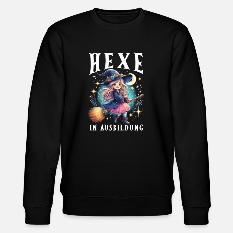 Hexe in Ausbildung - Stanley/Stella Unisex Bio-Sweatshirt CHANGER  - Schwarz