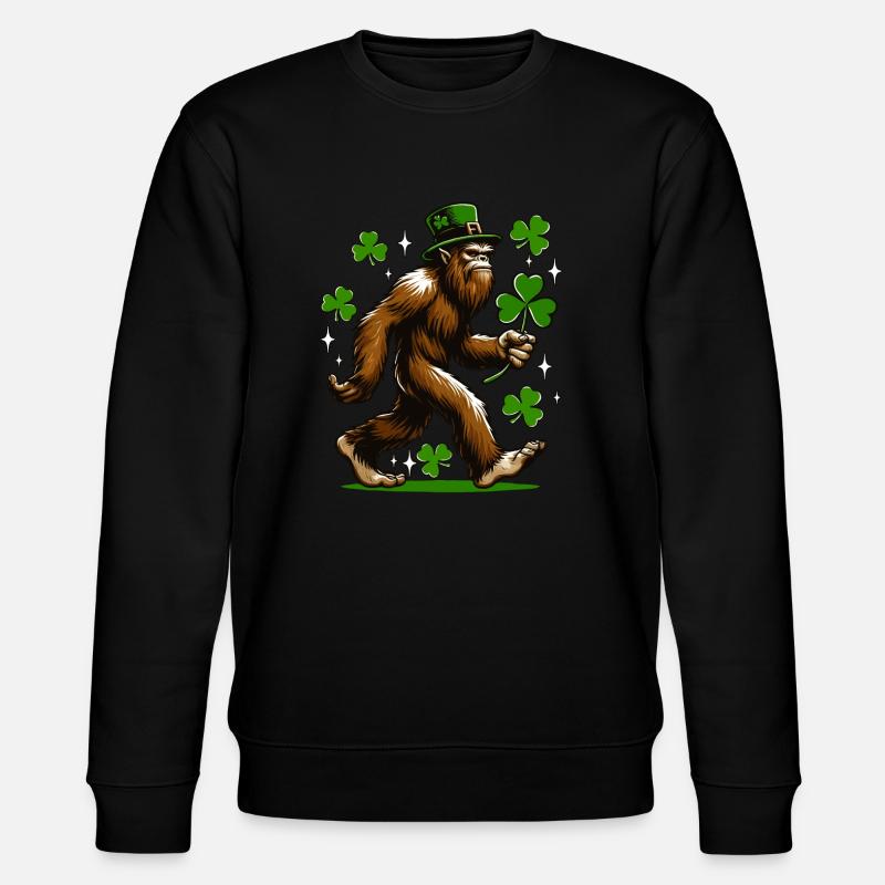 Bigfoot avec trèfle - Sweat bio CHANGER Stanley/Stella Unisexe - noir