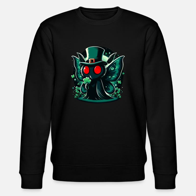 Irish Leprechaun Mothman - Stanley/Stella Unisex Bio-Sweatshirt CHANGER  - Schwarz