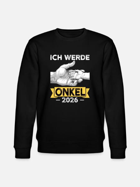 scIch werde Onkel 2026 - Stanley/Stella Unisex Bio-Sweatshirt CHANGER  - Schwarz