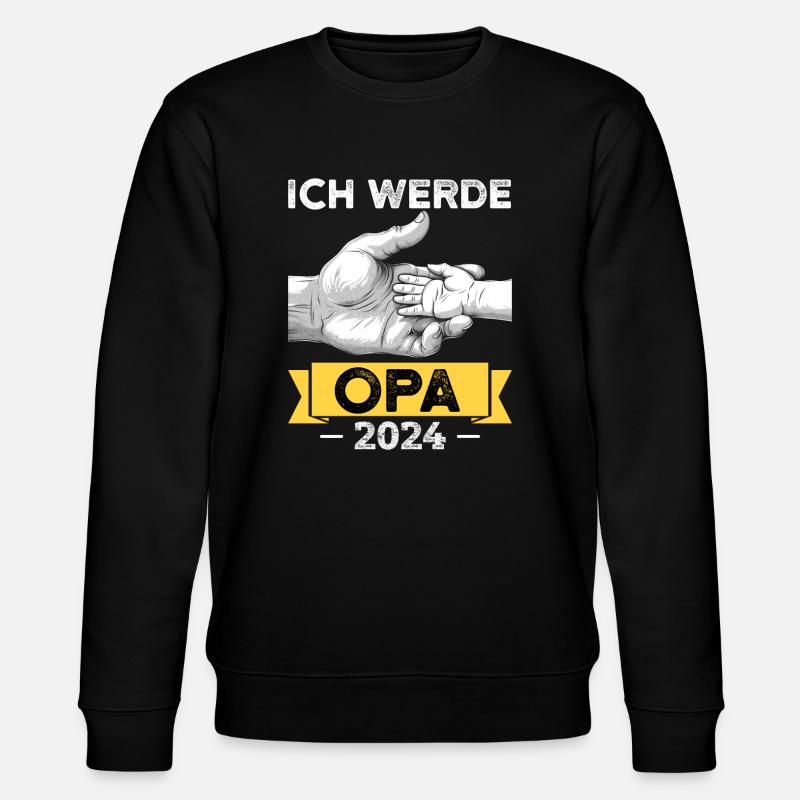 scIch werde Opa 2024 - Stanley/Stella Unisex Bio-Sweatshirt CHANGER  - Schwarz