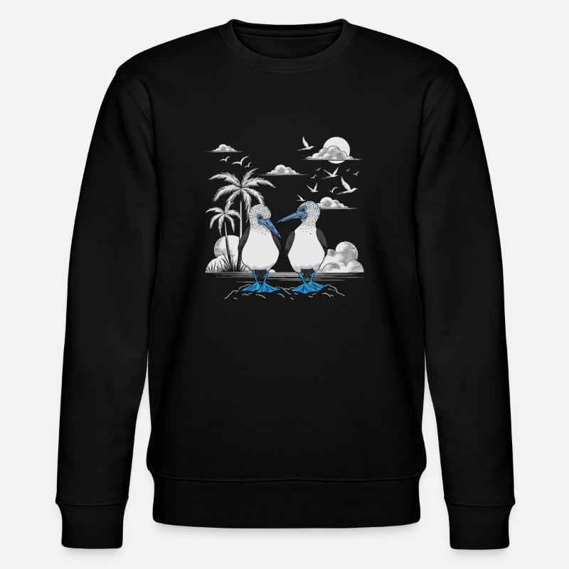 Blaufußtölpel Galapagos Islands - Stanley/Stella Unisex Bio-Sweatshirt CHANGER  - Schwarz
